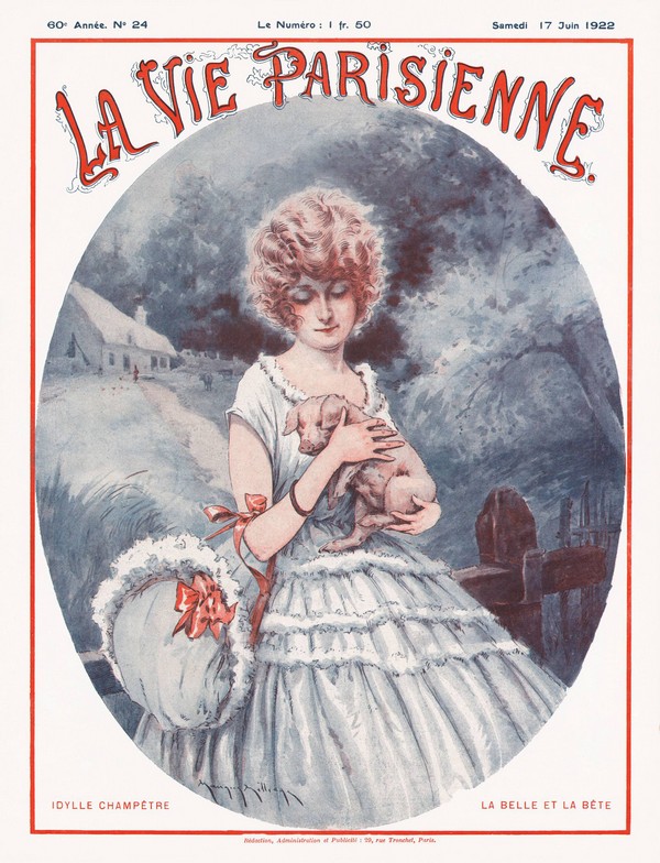 Das Magazin "La Vie Parisienne". Titelseite von Maurice Milliere