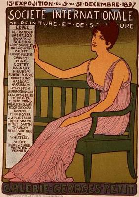 Reproduction of a poster advertising the 'Georges Petit Gallery', Paris 1897