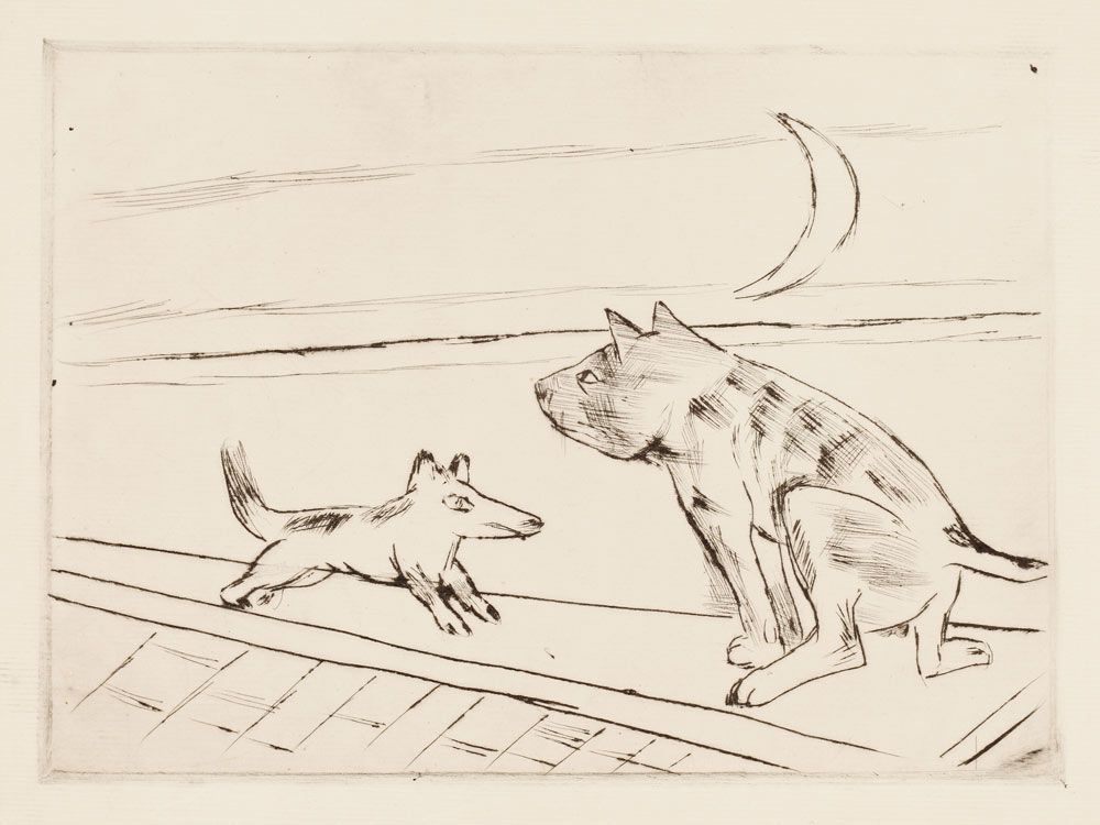 Hunde im Abendwind. 1921 (H. 204) von Max Beckmann
