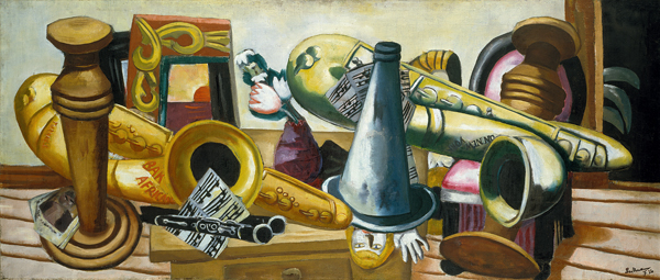 Stillleben mit Saxophonen. 1926. von Max Beckmann