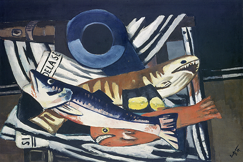 Großes Fisch-Stillleben. 1927. von Max Beckmann