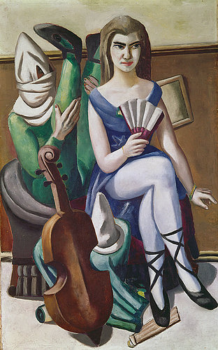 Pierrette und Clown. 1925 von Max Beckmann