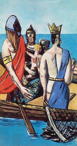 Triptychon Die Abfahrt. 1932/1933. Mittelbild von Max Beckmann