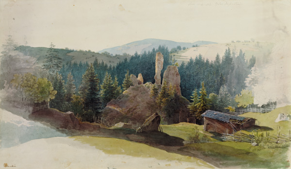 Die Ruine des Schlosses Diessenstein von Max Joseph Wagenbauer