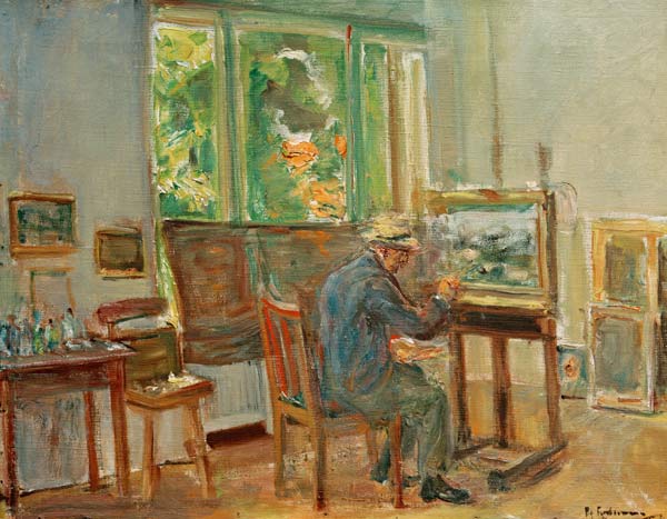 Der Künstler in seinem Atelier in Wannsee von Max Liebermann