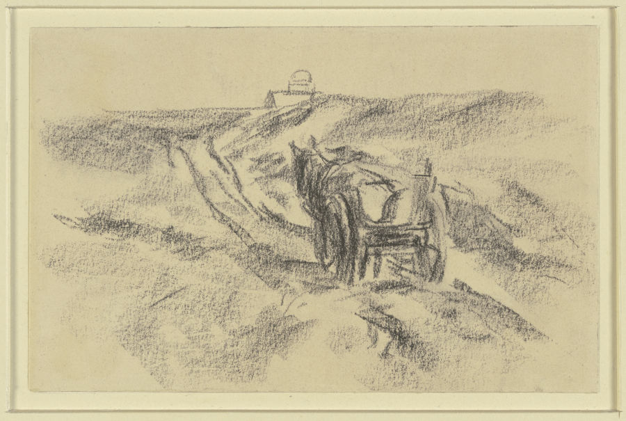 Bauernwagen in den Dünen von Max Liebermann