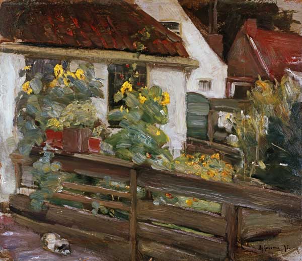 Garten mit Sonnenblumen von Max Liebermann