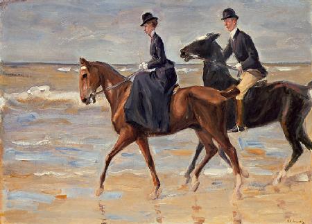 Reiter und Reiterin am Strand 1903