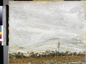 Pfälzer Landschaft bei Neuschnee 1909
