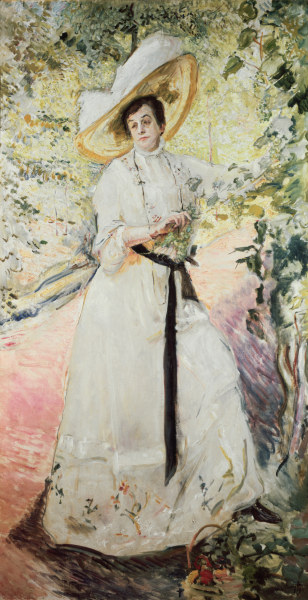Slevogt / Nini under grape trellis, 1911 von Max Slevogt