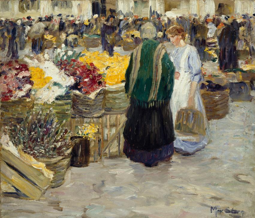 Blumenmarkt an der Rochuskirche von Max Stern