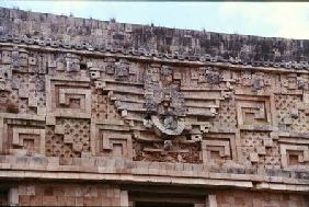 Carving detail from the Nunnery Quadrangle, Late Classic Maya c.700-900