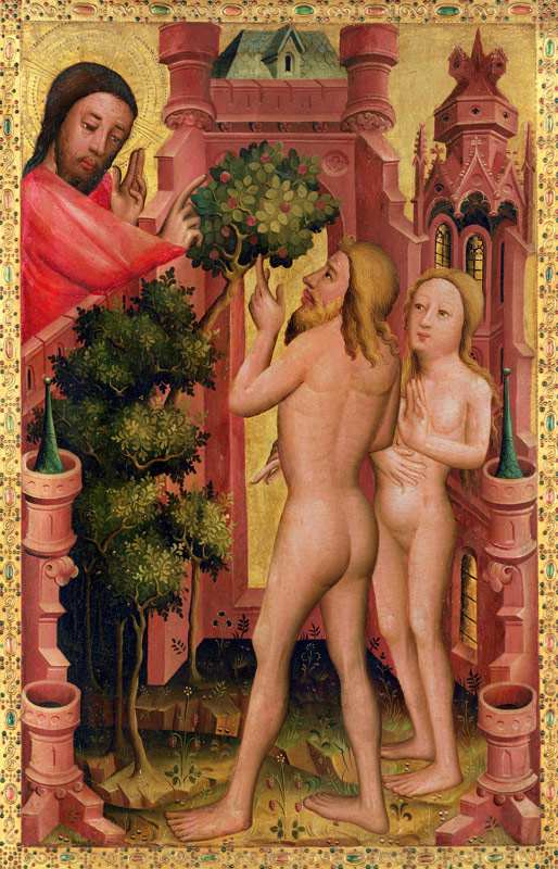The Tree of Knowledge, detail from the Grabow Altarpiece von Meister Bertram