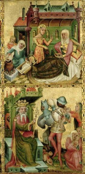 Nativity of the Virgin and the Massacre of the Innocents, from the Buxtehude Altar 1400-10