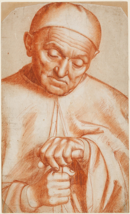 Kopf und Oberkörper eines alten Mannes von Meister der Sacra Conversazione Settmani