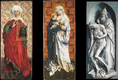 Flémaller Tafeln: Heilige Veronika, Stillende Gottesmutter, Gnadenstuhl