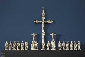 Kreuzigungsaltar aus Rimini. Südniederlande oder Nordfrankreich um 1430 um 1430