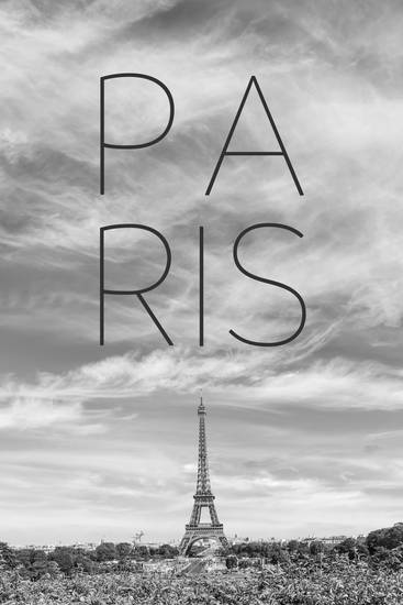 PARIS Eiffelturm | Text & Skyline