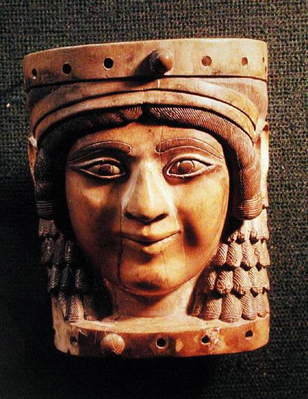 Head of a Woman, called the Lady of the Well or the Mona Lisa of Nimrud, from the Palace of Salmanas von Mesopotamian