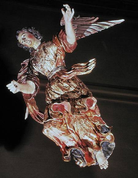 An angel above the altarpiece of the Chapel of St. Joseph von Mexican School