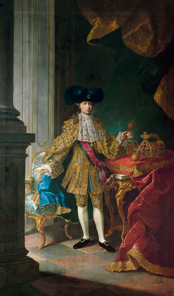 Kaiser Joseph II. von Österreich mit den Krönungsinsignien von Meytens d.J. (Schule)