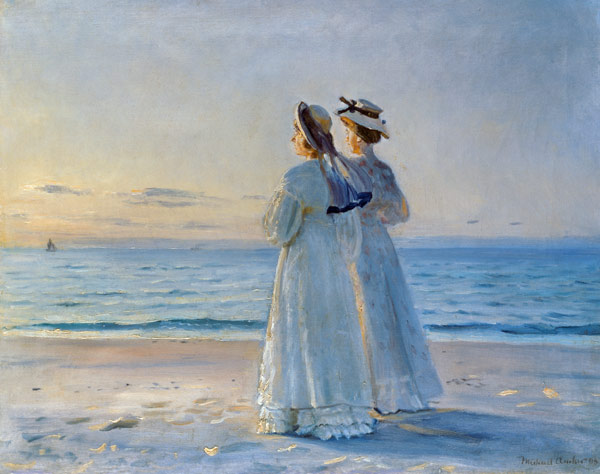 Zwei Frauen am Strand von Michael Peter Ancher