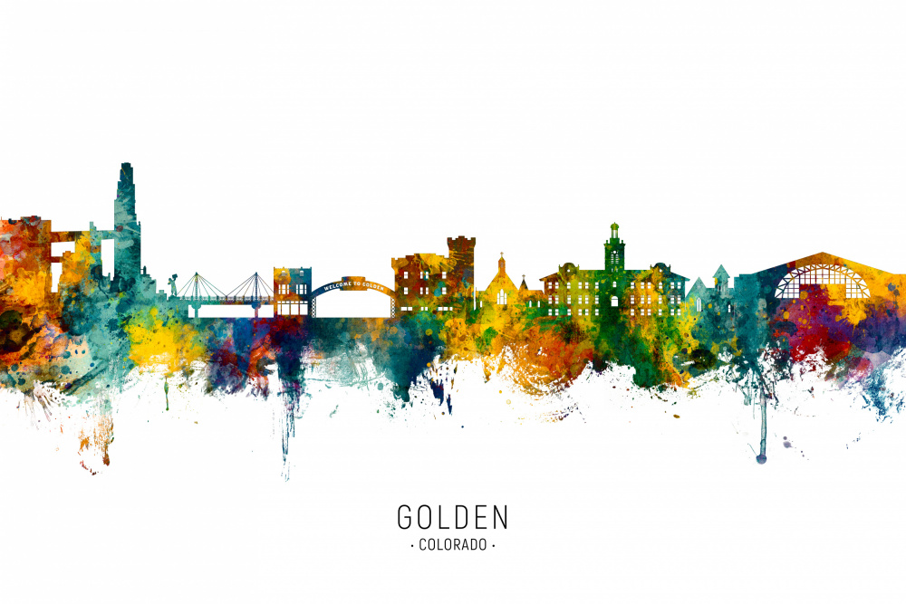 Goldene Colorado-Skyline von Michael Tompsett