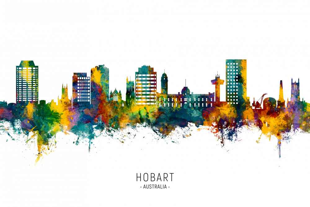 Skyline von Hobart,Australien von Michael Tompsett