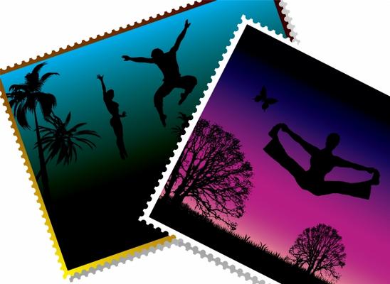 postcard stamp concept von Michael Travers