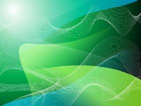 wave green background
