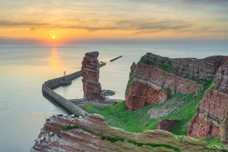 Lange Anna Helgoland bei Sonnenuntergang