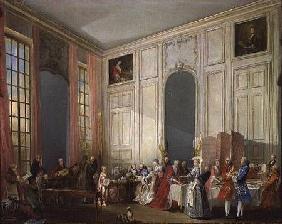 The English Tea (le The a l'Anglaise) and a Society Concert at the house of the Princesse de Conti, 1766
