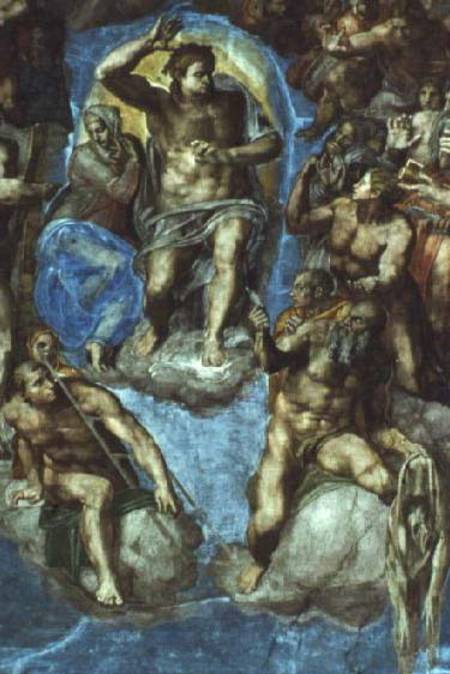 Christ, detail from 'The Last Judgement', in the Sistine Chapel von Michelangelo (Buonarroti)