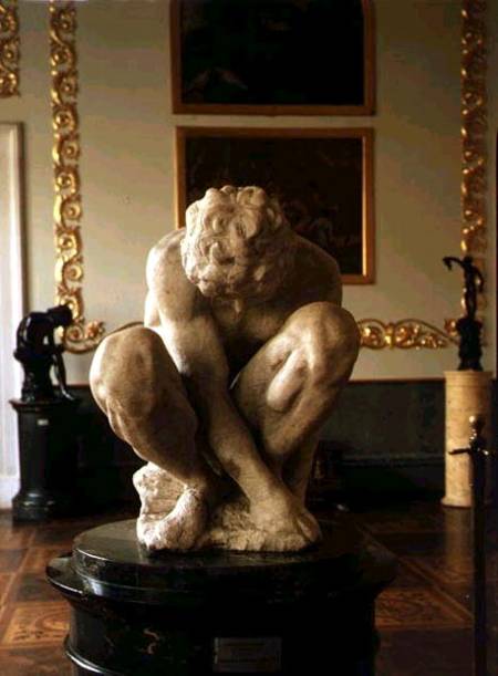 Crouching Boy, sculpture von Michelangelo (Buonarroti)