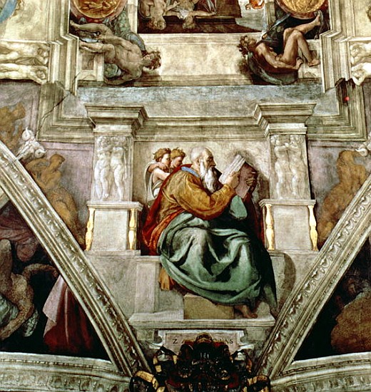 Sistine Chapel Ceiling, 1508-12 (detail of 177197) von Michelangelo (Buonarroti)
