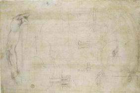 Architectural studies, c.1538-50 (black chalk on paper) 1601