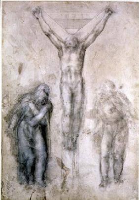 Inv.1895-9-15-509 Recto W.81 Study for a Crucifixion (pencil & chalk on paper)