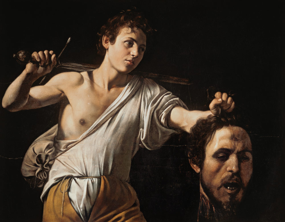 David mit dem Haupt des Goliath von Michelangelo Caravaggio