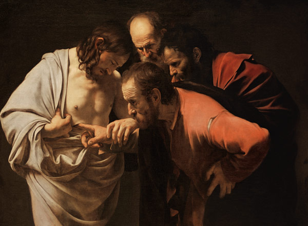 Der ungläubige Thomas von Michelangelo Caravaggio