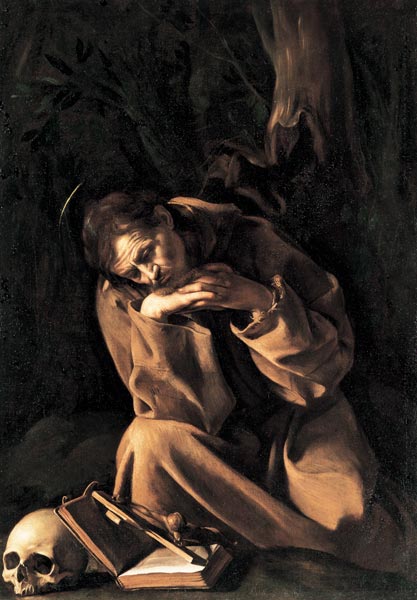 Caravaggio / St.Francis of Assisi / 1606 von Michelangelo Caravaggio