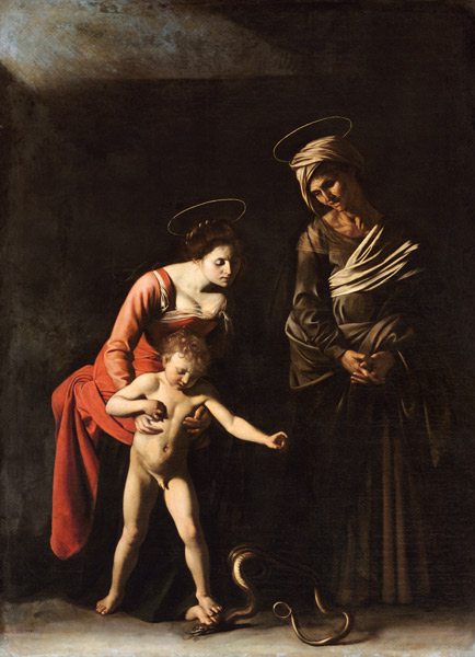 Madonna and Child with a Serpent von Michelangelo Caravaggio