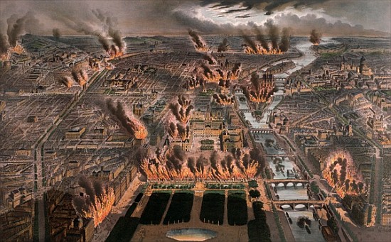 Fires in Paris, 24th-25th May 1871 von Michel Charles Fichot