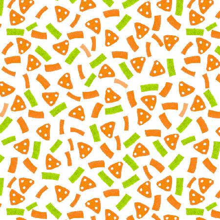 Geometrische Markierungen Marine-Orange-Grün