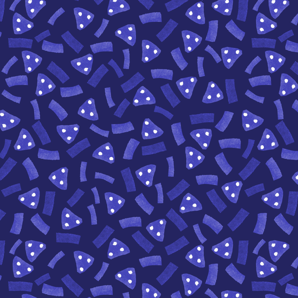 Geometrische Markierungen Marineblau auf Marineblau von Michele Channell