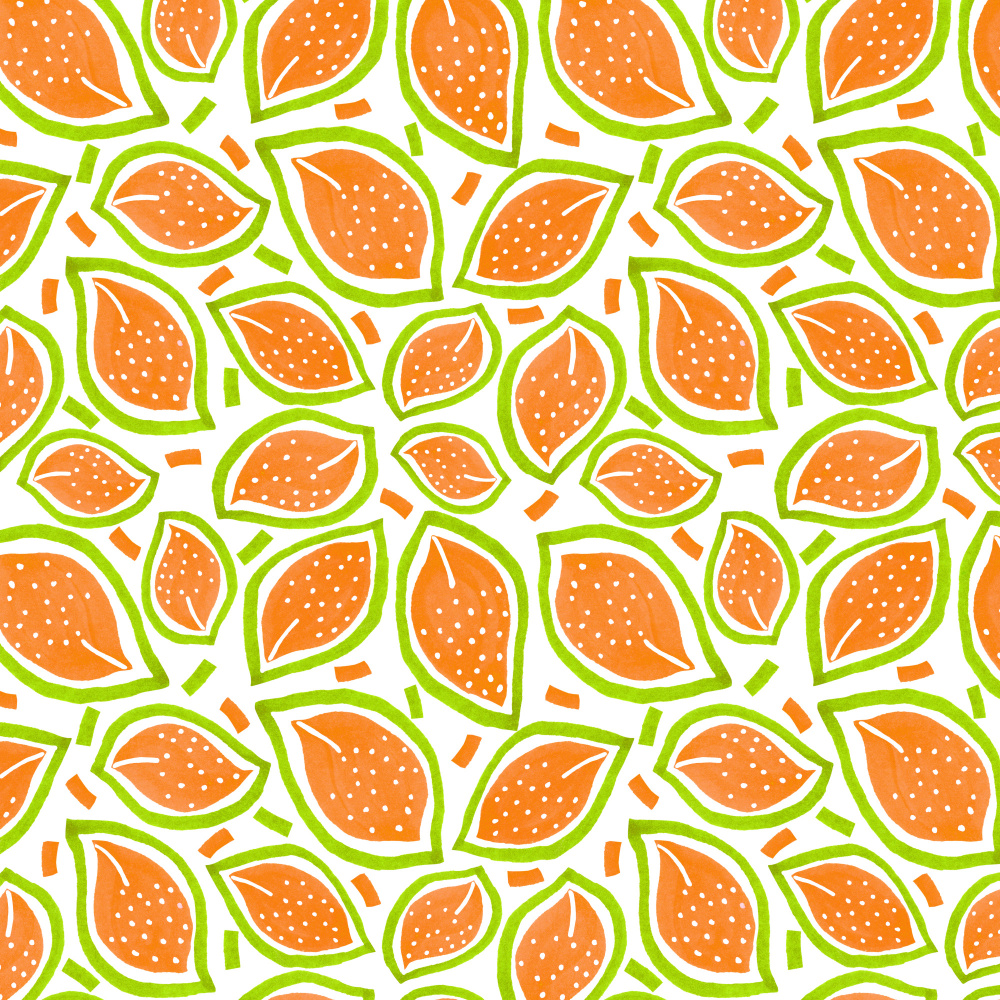 Melone verstreute Blätter gepunktet von Michele Channell