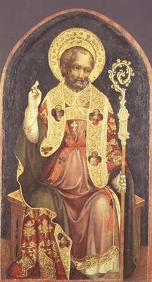 A Bishop Saint (tempera on panel) 1876