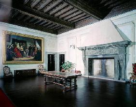 Interior with Fifteenth Century Fireplace, Villa Medicea di Careggi (photo) 19th