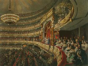 Theateraufführung im Moskauer Bolschoi-Theater 1856