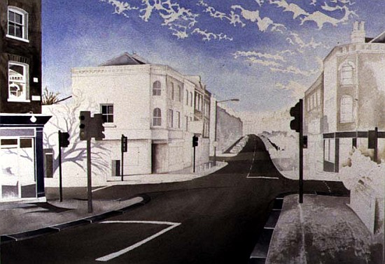 Early Winter Morning at the Traffic Lights, 1998 (w/c on paper)  von Miles  Thistlethwaite