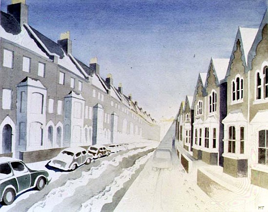 Quiet Snow, 1998 (w/c on paper)  von Miles  Thistlethwaite